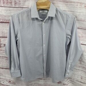 Mizzen+Main Shirt Mens 2XL Leeward Trim Fit Shirt Windowpane Performance Check